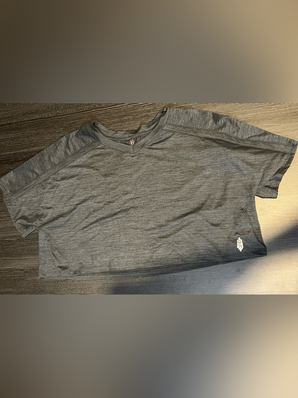 Free people movement cropped short sleeve shirt